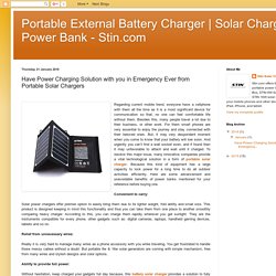 Portable External Battery Charger