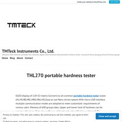 THL270 portable hardness tester – TMTeck Instruments Co., Ltd.