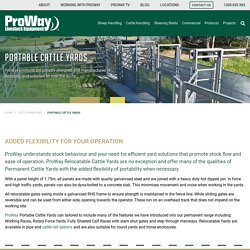 Mobile, Portable Cattle Yards, ProWay Livestock Equipment