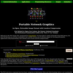 PNG (Portable Network Graphics) Home Site