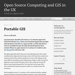Portable GIS - Open Source Computing and GIS in the UK