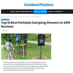 Top 10 Best Portable Camping Showers in 2019 Reviews - OutdoorFinders