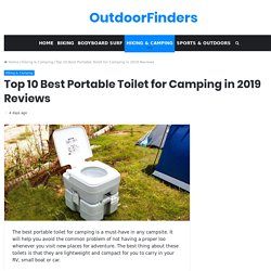 Top 10 Best Portable Toilet for Camping in 2019 Reviews - OutdoorFinders