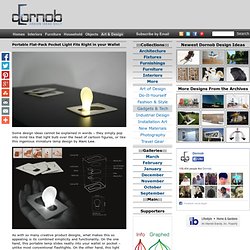 Portable Flat-Pack Pocket Light Fits Right in your Wallet « Dornob