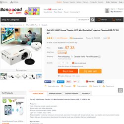 Full HD 1080P Home Theater LED Mini Portable Projector Cinema USB TV SD AV Sale - Banggood.com