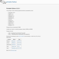 Portable Python - Portable Python 3.2.5.1 - Download page