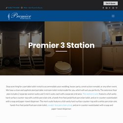 Portable Toilet Rental-Premier 3 Station Restrooms