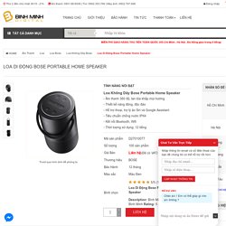Loa Di Động Bose Portable Home Speaker chính hãng giá tốt tại Binh Minh Digital