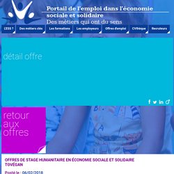 UDES - Portail Emploi Economie Sociale Solidaire - Détail offre