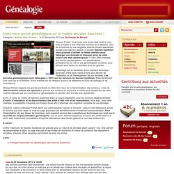 Créez votre portail généalogique sur le modèle des sites d'Archives !