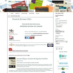 Portal de Revistas – Universidad Nacional del Comahue