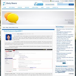 Portal Feature in OpenERP 7