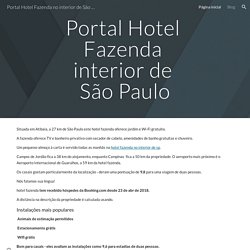 Portal Hotel Fazenda no interior de São Paulo