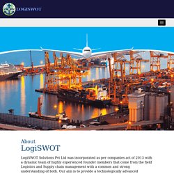India’s first and one of a kind B2B portal for Logistics :Logiswot