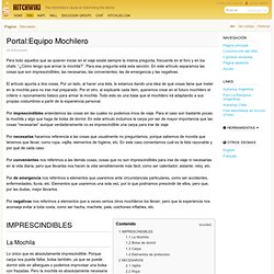 Portal:Equipo Mochilero - Autostopwiki
