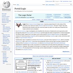 Portal:Logic