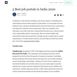5 Best job portals in India 2020 - Vasitum