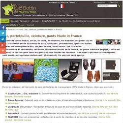 Sac, portefeuille, ceinture, gants Made in France — Le Bottin du Made in France