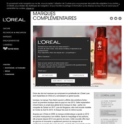 Un portefeuille de marques complémentaires - L'Oréal Luxe
