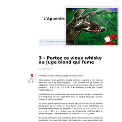 Portez ce vieux whisky au juge blond qui fume - L'Appentis Saucier