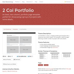 Two Column Portfolio - Free Bootstrap Template