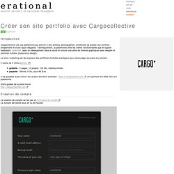 Créer son site portfolio avec Cargocollective - erational