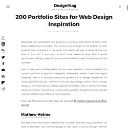 30 More Portfolio Sites for Your Design Inspiration - Web Design Blog – DesignM.ag