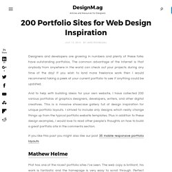 50 Excellent Designer Portfolio Sites - Web Design Blog – DesignM.ag