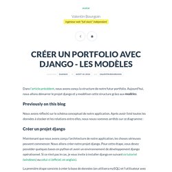 Créer un portfolio avec Django - Les modèles