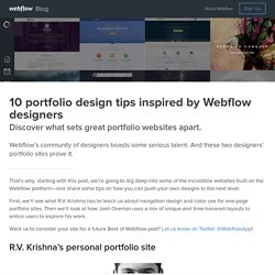 10 portfolio design tips inspired by Webflow designers