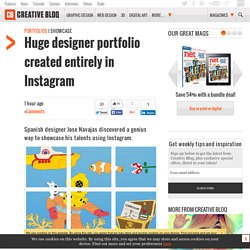 Huge designer portfolio created entirely in Instagram