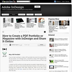 How to Create a PDF Portfolio or Magazine with InDesign and Share It Online « Adobe InDesign