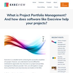 What is Project Portfolio Management? - Execview