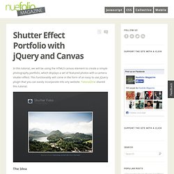 Shutter Effect Portfolio with jQuery and Canvas - Nuefolio Magazine