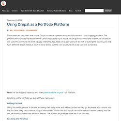 Using Drupal as a Portfolio Platform