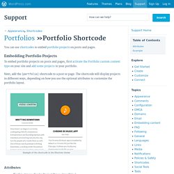 Portfolio Shortcode