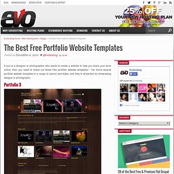 18 of the Best Free Portfolio Website Templates – UK Web Hosting – Uk Web Design Blog