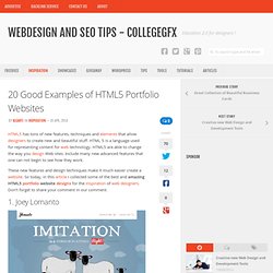 20 Good Examples of HTML5 Portfolio Websites