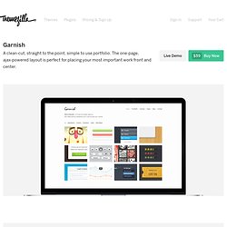 Garnish: A Minimal, Ajax-Powered, WordPress Portfolio Theme