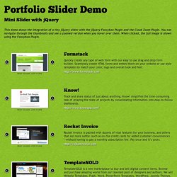 Portfolio Zoom Slider with jQuery