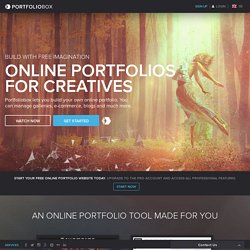 Portfoliobox - Your online portfolio website