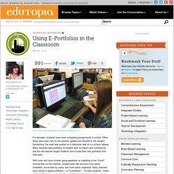 Using E-Portfolios in the Classroom
