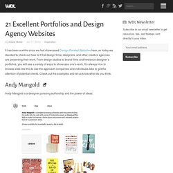 21 Excellent Portfolios and Design Agency Websites