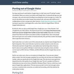 Porting out of Google Voice