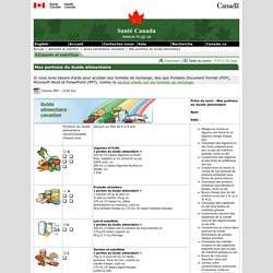 Mes portions du Guide alimentaire : Garçon ou fille de 4 à 8 ans - Guide alimentaire canadien