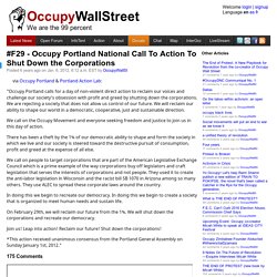 #F29 - Occupy Portland National Call To Action To Shut Down the Corporations