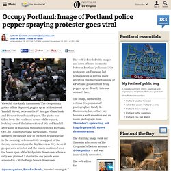Occupy Portland: Image of Portland police pepper spraying protester goes viral