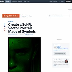 Create a Sci-Fi, Vector Portrait Made of Symbols