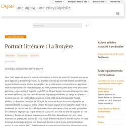 Portrait littéraire : La Bruyère