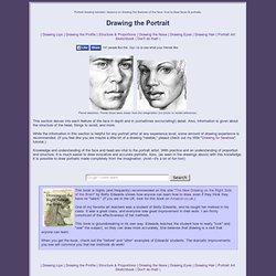 How to draw the face - Portrait Art Tutorials, lessons on portrait art basics.